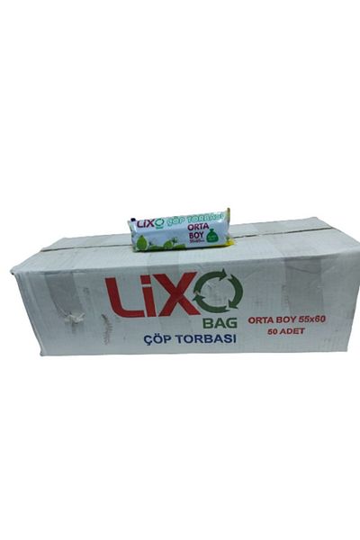 LİXO ÇÖP POŞETLERİ Garbage Bag Medium Size 20 Rolls * 50 Packs = 1000 Pieces Blue