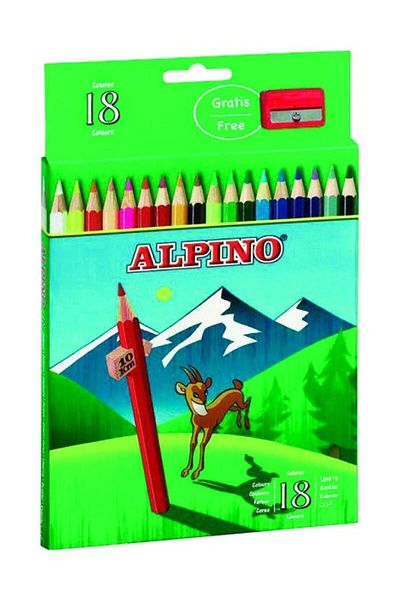 Alpıno Alpino 18 Colors Classic Long Crayons Al-10656