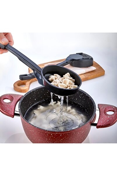 Tanemce 3-in-1 Heat Resistant Non-Flammable Non-Stick Serving Set - Ladle, Colander and Spoon