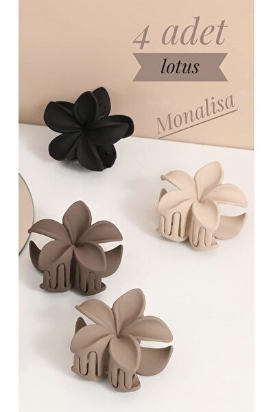 Monalisa Γυναικείο Καφέ λουλούδι λωτού 4 τεμαχίων