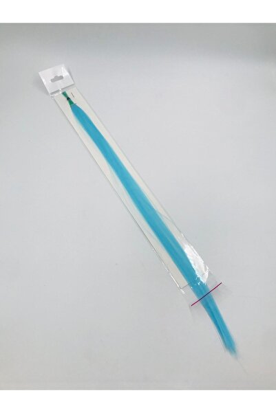 EBMER Păr sintetic colorat pentru extensii Baby Blue Pachet 10 bucăți 50 cm