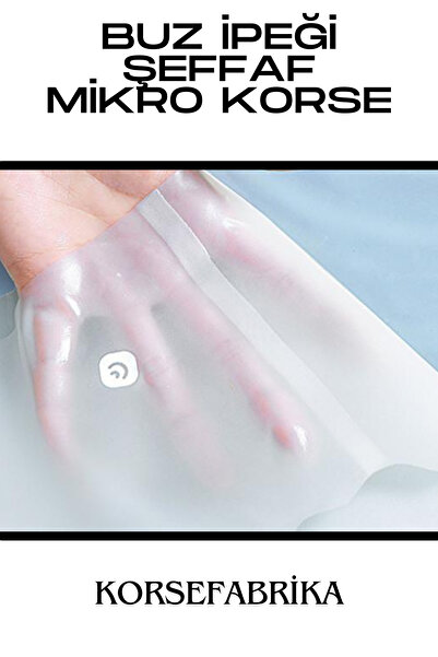 KORSEFABRİKA PACHET DE 2 MICRO TRANSPARENT FĂRĂ CUSĂTURI - TĂIAT CU LASER FĂRĂ A LĂVĂ MĂRIME ULTRA SUBȚIRE ICE SILK CORSET CHILOȚI RESPIRABIL