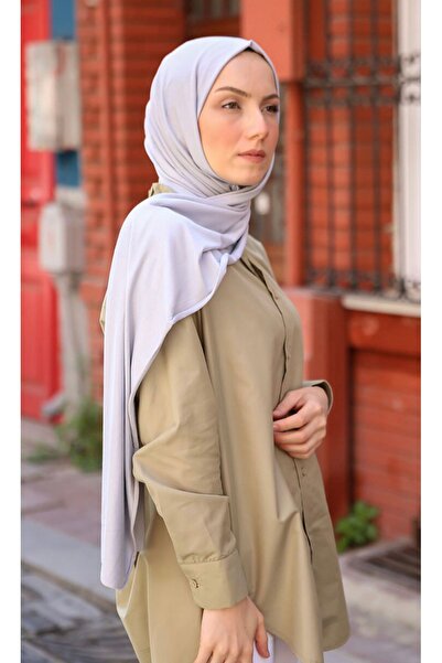 Mides scarf Χτενισμένο Βαμβακερό Σάλι-ασημί Γκρι