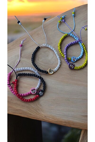 Amabel Jewelerys Bayram Hediyesi Disney Karakterler 5'li Çocuk Bileklik (MİNNİE MOUSE, DAİSY DUCK, DONALD DUCK,)