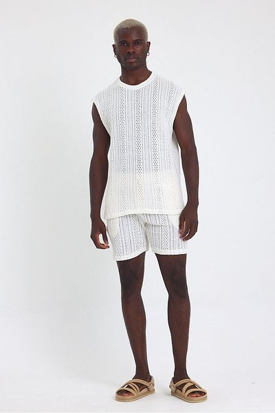 İLKCET MODA Long Size Jacquard Oversize Undershirt