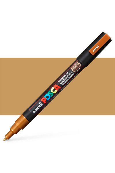 Uni Posca Marker Pc-3m (0.9-1.3mm) Bronze