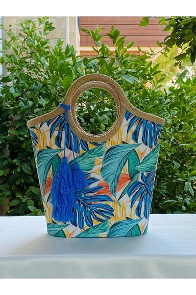 çanta tasarımcısı حقيبة شاطئ من قش الجوت الملون