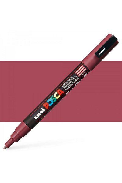 Uni Posca Marker Pc-3m (0.9-1.3mm) Wine Red