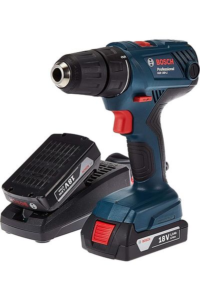 Bosch Professional Drill Driver GSR 180-LI Brushless with 2x 2 Ah battery + 220V Charger
