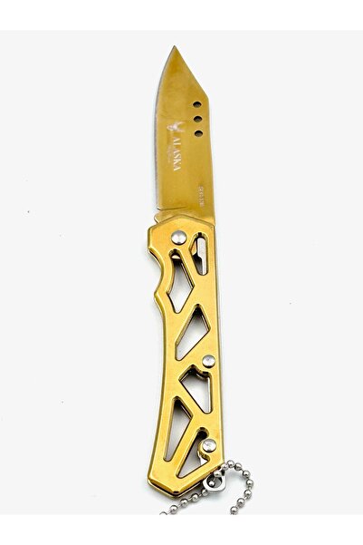 Alaska Mini Çakı Metal Gövde Renkli Gold