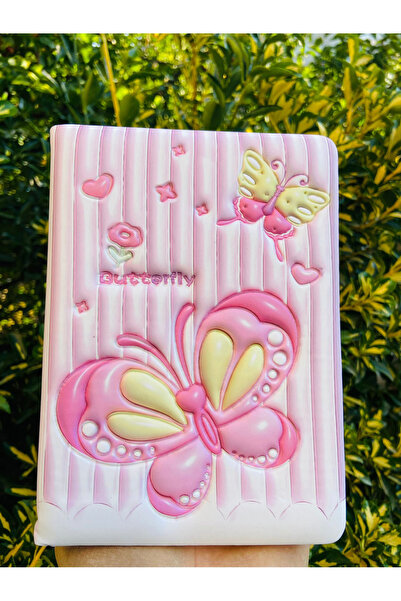ÖZ OFİS PUFFY BUTTERFLYS 3D KABARTMALI DEFTER 96yp ÇİZGİLİ