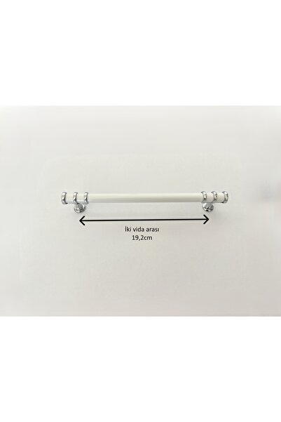 HOMDEP Modern dolap çekmece kulpu beyaz -1-ADET