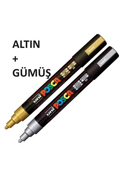 Uni Posca 2-Piece Marker Set - PC-5m (1.8-2.5mm)