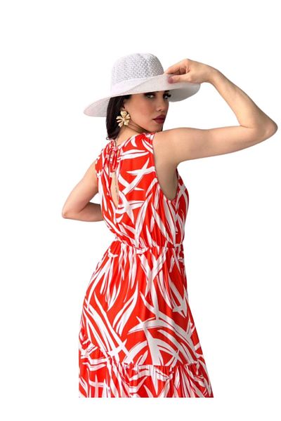 WOMAN VISION Rochie de dama din vascoza cu decolteu in V - talie elastica, model nr: 601