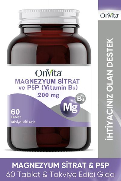 Onvita 200 Mg Magnesium Citrate and P5p Vitamin B6
