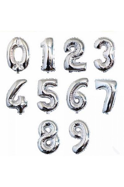 Bakırköy Parti malzemeleri Silver Foil Balloon Number 9 100 cm x 100 cm