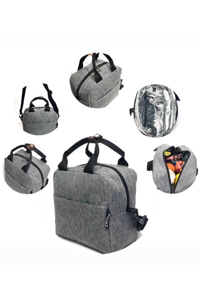 Harika ikizler Thermal, Thermal Insulated (HOT/COLD) Feeding, Food Carrying Bag Gray
