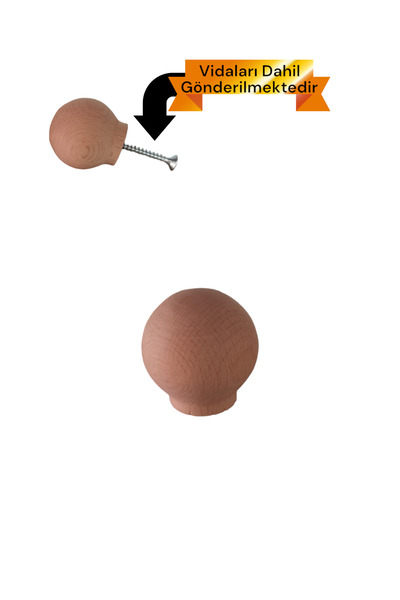 Vera Hediyelik Eşya Küre Ahşap Kulp Lüks Country Mutfak Mobilya Dolap Çekmece...