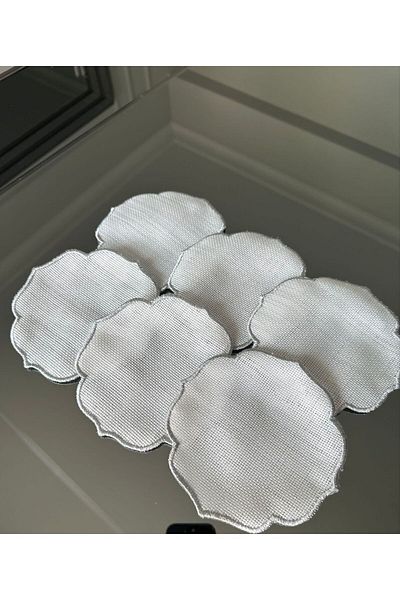 LİNDA MİA Servetel Cocktail Brodat Etamin Potrivit pentru Broderie, 6 Bucati