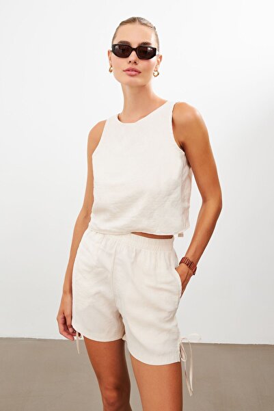 MART&MARCH ADALINA- CEPLİ BAĞLAMA DETAYLI MİNİ ŞORT