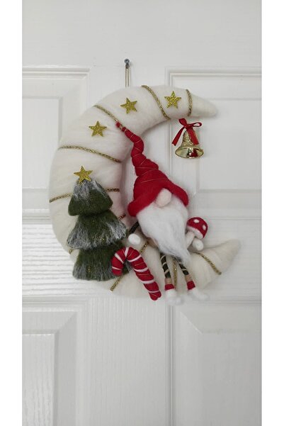 afralya home Peri kızı /gnome cüce Noel kapı süsü /yılbaşı kapı süsü /yeniyıl kapı süsü, Noel duvar süsü