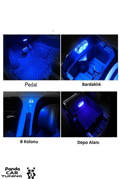 OEM Yüksek Kalite Araç Içi Dokunmatik Sensörlü Mini Led Lamba Beyaz 9 Işık Renkli