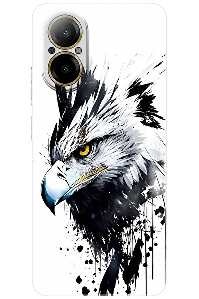 realme 12 Lite (RMX3890) Uyumlu Kılıf Desen Baskılı Silikon Kartal Serisi STK...