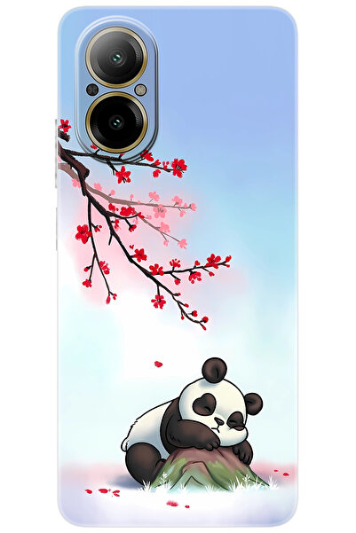 realme 12 Lite (RMX3890) Uyumlu Kılıf Desen Baskılı Silikon Uyuyan Panda STK:...