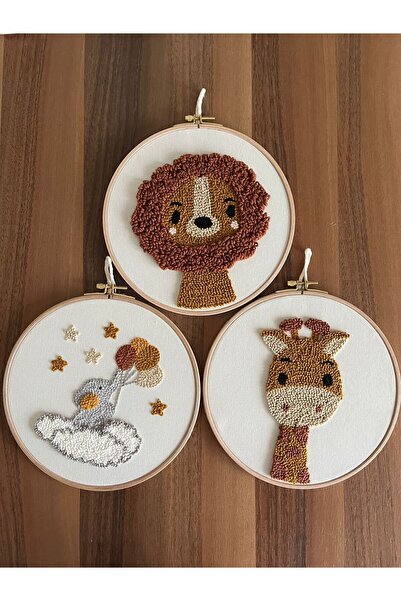 punch passion Bebek kapı süsü, hastane kapı süsü,  21 cm, punch nakışlı, isim...