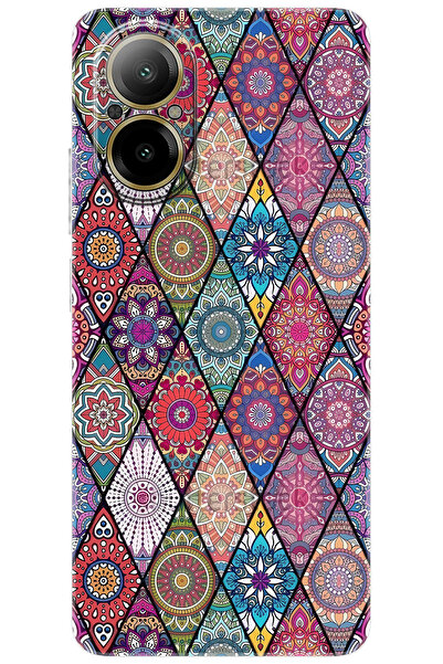 realme 12 Lite (RMX3890) Uyumlu Kılıf Desen Baskılı Silikon Kilim Tasarım STK...