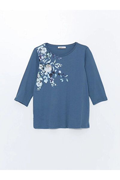 LC Waikiki Γυναικείο μπλουζάκι LCW Grace Crew Neck Floral (W4)