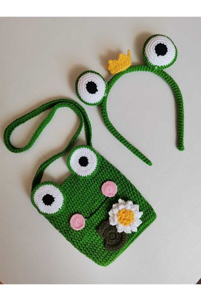 Kadın Girişimciler Atölyesi Детска чанта „Принцът жаба“ и комплект с корона