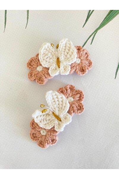 Kadın Girişimciler Atölyesi Cataramă Fluture alb tricotat manual Cataramă cu ...