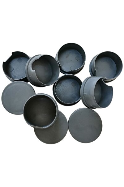 Adem Koç 42 Lik Boru Için Plastik Yuvarlak Içe Geçme Profil Tapası Gri (100 A...