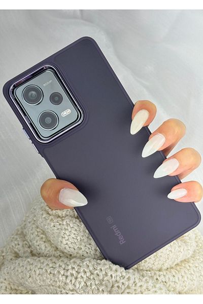 Vip Case Redmi Note 12 Pro 5g (في الخارج) ظهر متجمد شفاف بزر دقيق وكاميرا بارزة صلبة غير لامعة مثالية