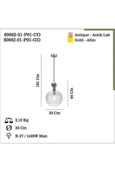 LUCEA LUZZO ALTIN TEKLI SARKIT 1XE27