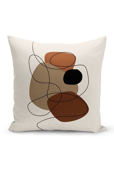 Bertille Home Minimalist Series Double Sided Digital Printed 4-Piece Throw Pillow Case Set (Minimalist Cover Set)