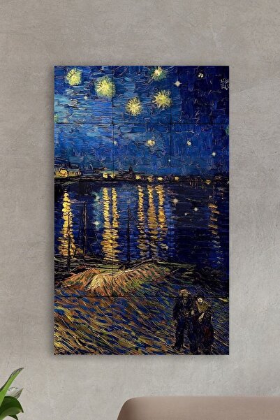 Begoloni Stone Decor Doğal Taş Tablo - Van Gogh Eseri Tablo- Duvar Dekoru 30x...