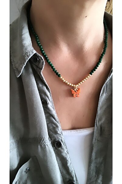 by özllem Bead Design Butterfly Necklace