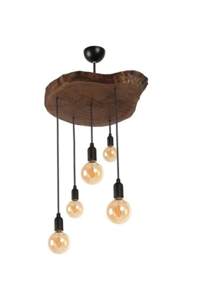 Tuğra Tedarik Modern Ahşap Avize Salon Avize Örümcek Avize