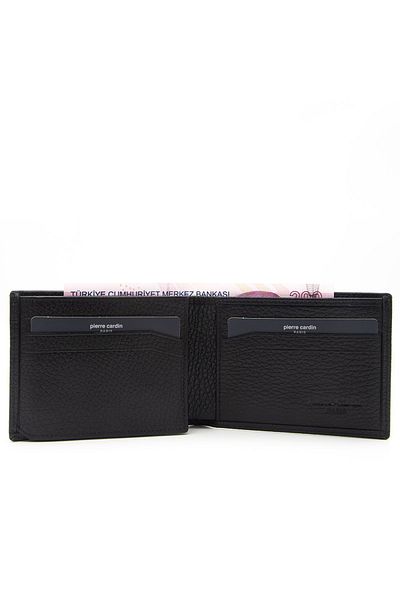 Pierre Cardin Black Leather Floater Men's Wallet - 3234a41