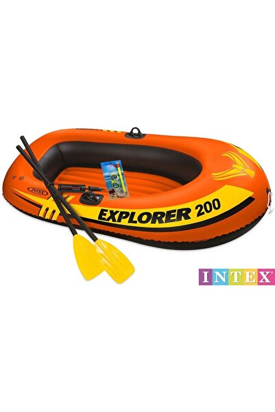 hediyecik Şişme Explorer 200 Havuz Ve Deniz Botu Ful Set 185x94x41 Cm Kürek,şnorkel,pompa Hediye