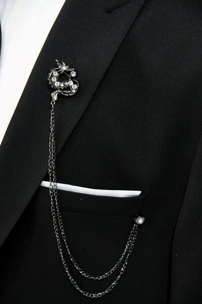 Elegante Cravatte Dragon Premium Model Ceket Yaka İğnesi