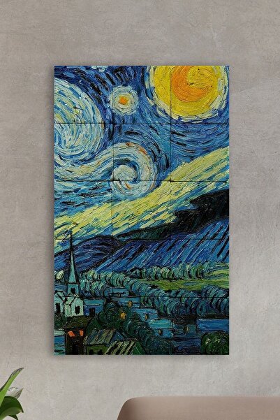 Begoloni Stone Decor Doğal Taş Tablo - Van Gogh Eseri Tablo- Duvar Dekoru 30x...