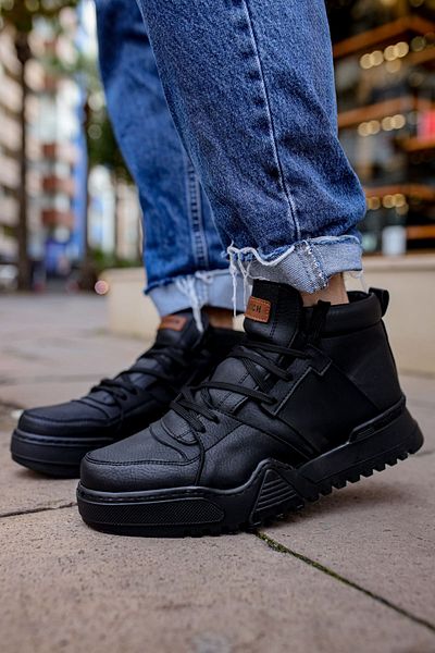 Joy Man J057 Ghost Line - Ορθοπεδική σόλα Casual Ανδρικά Αθλητικά Μποτάκια CSST Μαύρα