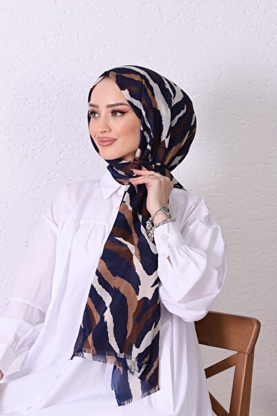 shalby Μαντήλι με μοτίβο Armin Μαντήλι Hijab Navy Blue