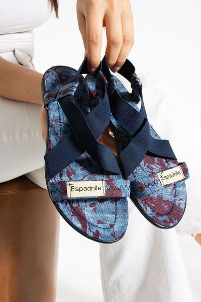 star shoes Elastic Denim Women's Sandals