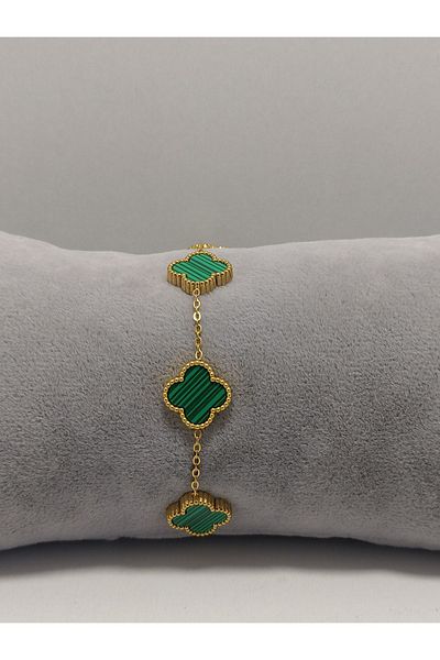 UMAYSS Steel Bracelet - Clover Detailed