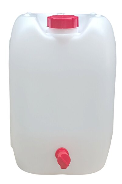 POLATLI OTO AKSESUAR 20 Litre Kalın Sanayi Tipi Musluklu Bidon Beyaz