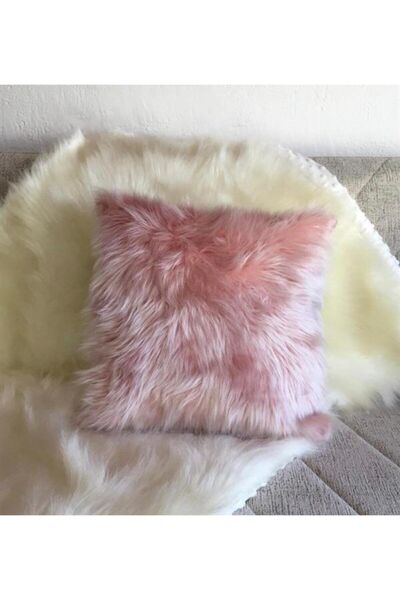 YILMAZHOME غطاء وسادة قطيفة - لون مسحوق